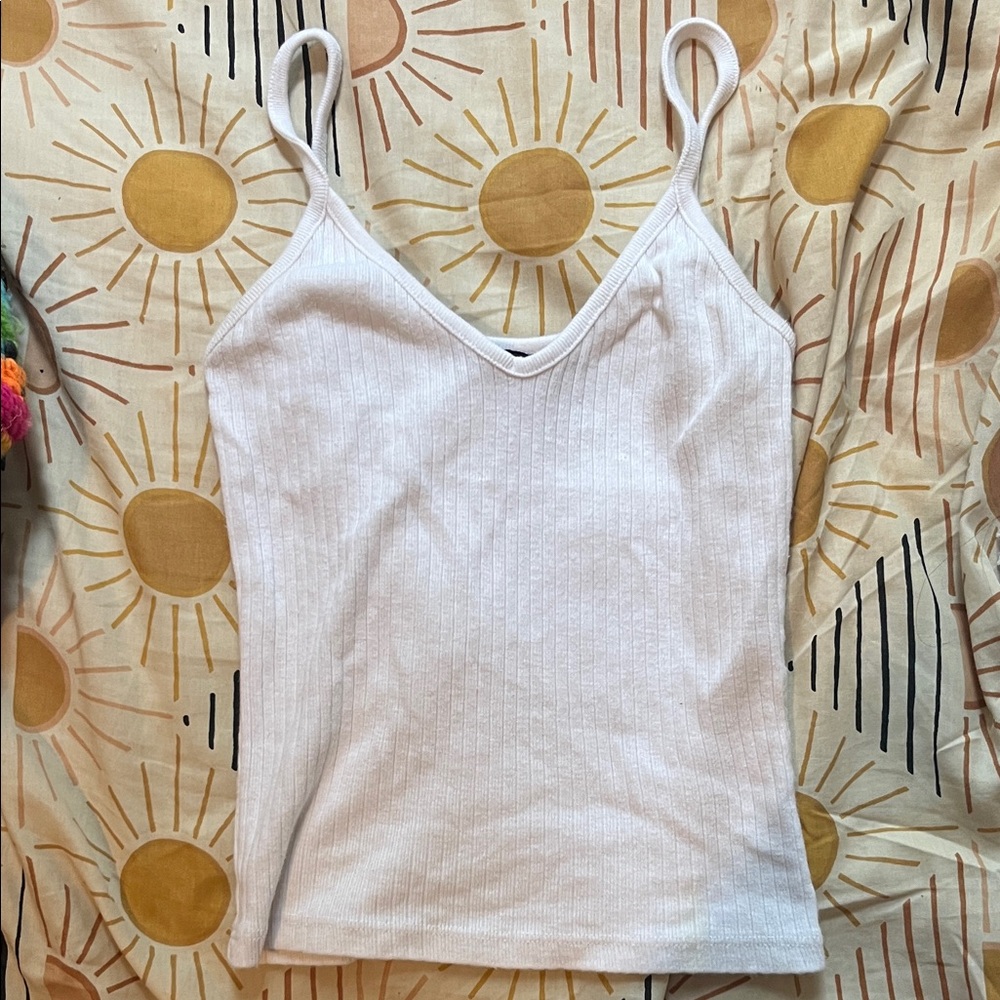 Brandy Melville 100% cotton white mini tank top